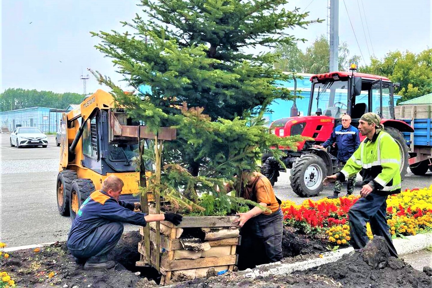 Более 30 деревьев высадили специалисты «Белтранса» в рамках всероссийской акции «Сохраним лес»