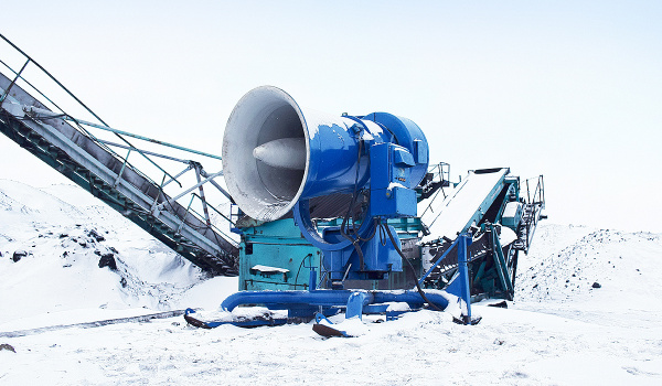 Разрез «Берёзовский» впервые в Кузбассе применил снегогенераторы для пылеподавления  на обогатительной фабрике