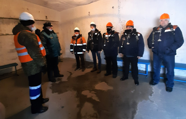 Добровольные пожарные тренировались на полигоне «Шахты №12»